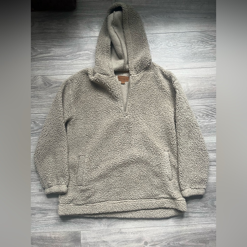 Koolaburra by UGG Tan Long Sleeve Warm Cozy Comfy Sherpa Hoodie Sweater Size M